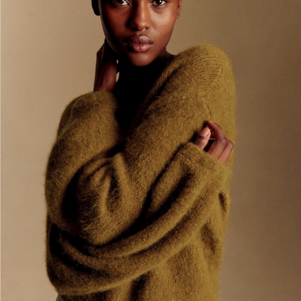 Sézane Jay sweater size L Olive Green